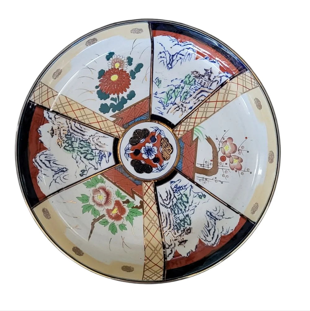 Vintage Japanese Imari Porcelain Dorabachi Bowl
